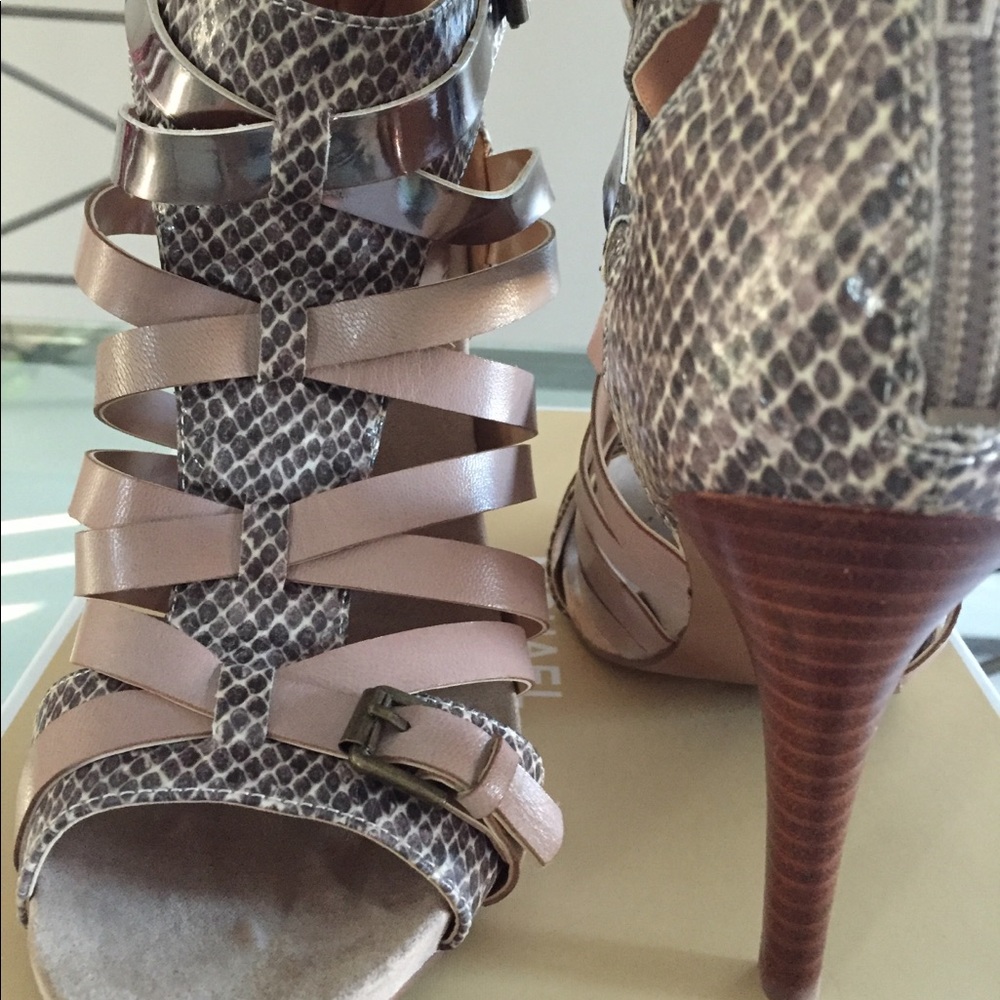 COPY - Nine West tan and silver strapping sandal